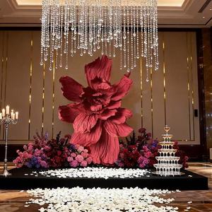Grands fleurs en papier géantes faites à la main pour projets artistiques, décoration de scène de mariage, fleurs artificielles en papier - Product Image 2