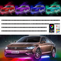 Barres lumineuses LED rigides en aluminium RVB couleur voiture Underglow lumière LED pour camion SUV Jeep Vans
