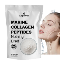 Poudre de collagène marin pur Aeglwell certifiée GMP, peptides de collagène de poisson hydrolysés, complément alimentaire pour la beauté et la santé