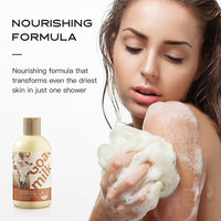 Gel de ducha sedoso blanqueador hidratante profundo de leche de cabra de marca propia de etiqueta privada de alta calidad