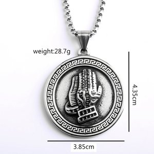 Collar con Colgante de Acero Inoxidable para Hombre, Diseño de Mano en Oración, Estilo Punk, Joyería de Regalo, Accesorio de Moda - Product Image 5