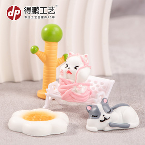 Figurines de chatons en résine Dp Craft, mini décorations animales pour la maison, ornement de bureau - Product Image 4