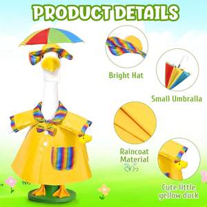 Impermeable para decoración de jardín con diseño de ganso para estatuas de ganso de 23 pulgadas - Atuendo y ropa para estatuas de exterior para decoración de patio y jardín - Product Image 3