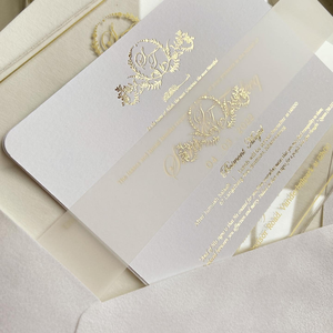 Tarjetas de invitación de boda de lujo de alta calidad, sobre de terciopelo, <span class=keywords><strong>hojas</strong></span> de papel texturizado para eventos corporativos, boda, Día de San Valentín - Product Image 3