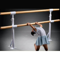 Offre Spéciale Barre de Ballet de Danse Murale Double Barre de Ballet Portable Monté Simple pour la Formation de Club de Danse de Ballet
