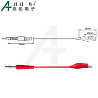 JIALUN 4mm Banana Plug to Alligator Clip Multimeter Test Leads Red Copper Crocodile Clamp Electrical