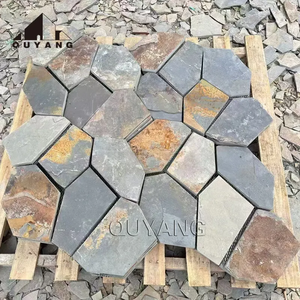 QUYANG - Revestimiento de Pared Exterior de <span class=keywords><strong>Piedra</strong></span> de Pizarra Gris Decorativa Moderna para Exteriores, Venta al por Mayor - Product Image 4