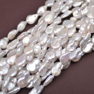 Nouvelles perles d'eau douce naturelles de forme baroque, à lumière forte, plates, en forme de goutte d'eau, 11-12 mm, perles en vrac, matériel pour bijoux - Product Image 5