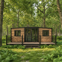 Bâtiment Modulaire Préfabriqué Extensible avec Extensions Latérales Jumelées – Cabine Conteneur Polyvalente pour Camp Pétrolier, Bureau de Chantier, Entrepôt
