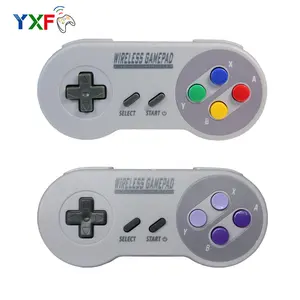 اللاسلكية جيم ب 2.4GHZ Joypad جهاز التحكم في عصا التحكم ل SNES سوبر نينتندو الكلاسيكية البسيطة وحدة التحكم عن بعد الاكسسوارات