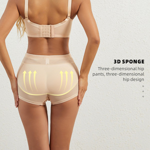 Pantalones Moldeadores Abdominales <span class=keywords><strong>para</strong></span> <span class=keywords><strong>Mujer</strong></span>, Tipo Bóxer, con Relleno Fijo <span class=keywords><strong>para</strong></span> Realce de Glúteos, Transpirables, de Malla, <span class=keywords><strong>Faja</strong></span> Reductora - Product Image 4
