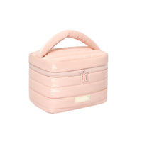 Nouvelle Trousse de Maquillage Grande Capacité en Tissu Polyester avec Fermeture Éclair, Portable pour Voyage et Essentiels de Sac