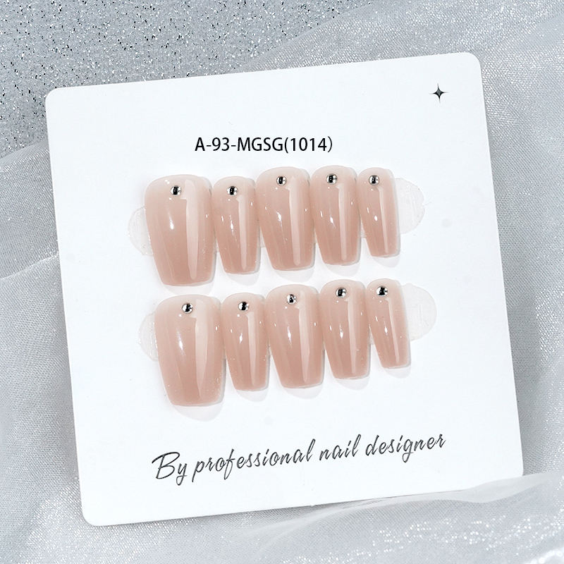 10pcs Handmade Acrylic Press-On Fingernails High Quality Crystal Half Nail Model Charm Customizable 10pc Pack