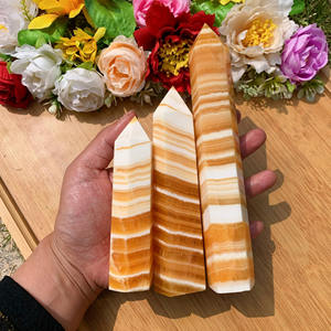 Wholesale Bohemian Style Polished Natural Yellow Calcite Point Crystal Stone Tower for Unique Home Decor and Holiday <b>Gifts</b> - Product Image 3
