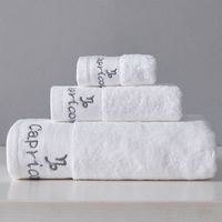 Alta calidad de lujo de calidad, habitación de invitados de hotel personalizado blanco 100% algodón piscina mano cara baño Hotel juego de toallas/