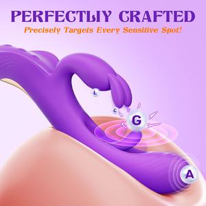 Vibrateur clitoridien et point G en forme de lapin, jouet sexuel pour adultes, femmes et couples, masseur vibrant pour doigts, 10 modes de vibration - Product Image 5