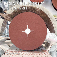 Disques abrasifs en fibre de résine 4 pouces Carbure de silicium 5 pouces 36 grains Alumine Zircone pour Métal Verre Pierre Offres Spéciales OEM
