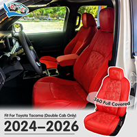 Housses de Sièges de Camion en Cuir, Housses de Sièges de Voiture de Luxe, Ensemble Complet pour Toyota Tacoma 2025, Housses de Sièges Double Cabine Modifiés