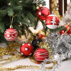Décorations de Noël peintes pour vitrine et décoration du Nouvel An, ensemble de boules de Noël premium de 6 cm, ornements et pendentifs pour arbre de Noël - Product Image 2