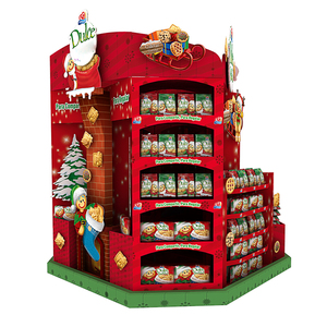 Tùy chỉnh bán lẻ điểm bán các tông thực phẩm ăn nhẹ giấy carton hiển thị giá đứng các tông Cây giáng sinh Pallet hiển thị - Product Image 4