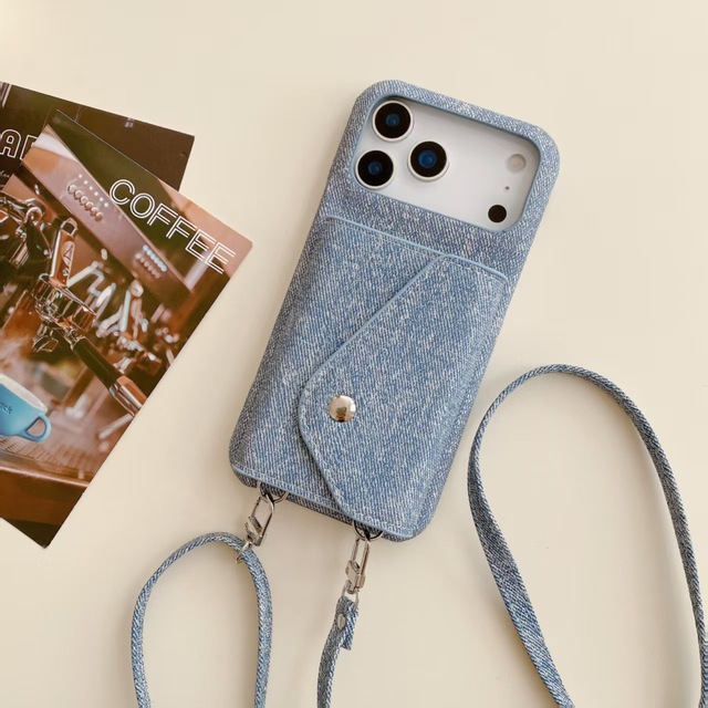 Luxury LeatherPu Wallet Crossbody Lanyard Strap Mobile Phone Case Cover for iPhone 17 Air 17 16 Pro Max 16 Plus