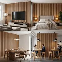 JoyShine Papier Peint Adhésif Effet Bois Mat Imperméable pour Décoration Murale