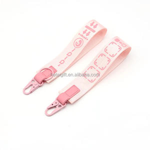 Dragonne courte rose tendance, personnalisable en couleur et taille, avec accroche-épingle, logo imprimé en soie en relief, pour téléphone et voiture - Product Image 5