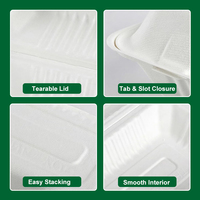 Assiette jetable en bagasse de 6 pouces, compostable, en fibre de canne à sucre, pour la restauration