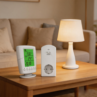 Termostato Domisi WTS2000 para Electrodomésticos, Ahorro de Energía, Control Digital de Temperatura, Calefacción Inteligente Inalámbrica, Antiinflamable