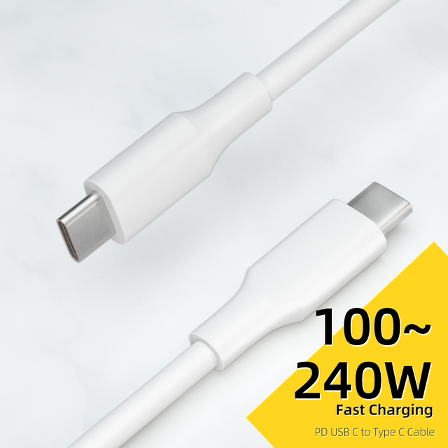 1m 2m 27W 66W 100W 5A 240W 6A Max USB-C Cable Fast Charging USB-C/Type-C Cable  High Speed Charge Data Cable