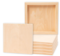 Panneaux carrés en bois brut écologiques pour la peinture, le dessin, les arts et l'artisanat
