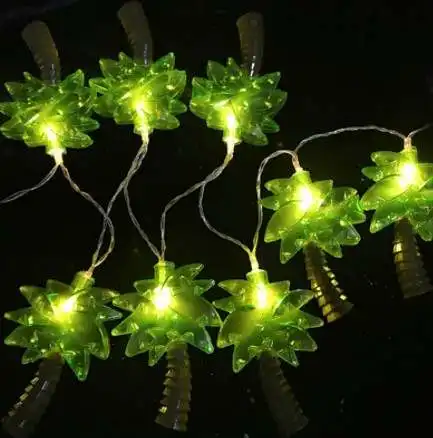 Lampu Dekorasi LED Pohon Kelapa Sawit, Daya USB Baterai Tali Garland LED Halloween Lebaran Haji Liburan