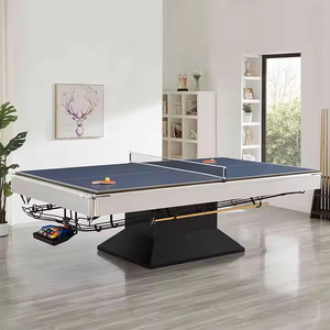 Mesa de Billar Multifuncional 3 en 1 de Diseño Único, de Madera Sólida, con Superficie de Mármol, de 7, 8 y 9 pies, para Oficina, Billar Moderno - Product Image 2