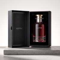 Boîte cadeau rigide personnalisée avec couvercle et base pour flacon de parfum cylindrique et rectangulaire en verre, insert en mousse EVA avec logo personnalisé, OEM