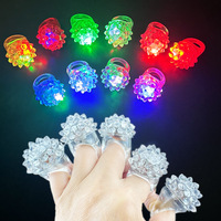 Anneau lumineux LED en forme de fraise pour enfants, jouet fluorescent en plastique, blanc clignotant multicolore