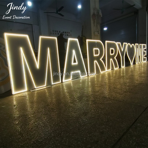Décoration de <span class=keywords><strong>mariage</strong></span> personnalisée, lumière LED transparente en acrylique alphanumérique, lumière LED « Marry Me » de 4 pieds - Product Image 3