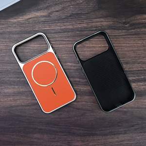 애플 17/17프로맥스/17에어 럭셔리 전기 도금 PU 소재 충격 방지 폰 케이스 아이폰 17 프로 남성용 PU 가죽 폰 케이스 - Product Image 4