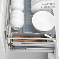 Panier coulissant amovible en fil métallique pour armoire de rangement de sous-sol et amélioration de cuisine domestique modifiée