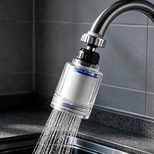 Faucet Filter Water Purifier With Spray Head Kitchen Sink Tap Extension Universal Plastic Filter For Home Use - Product Image 4