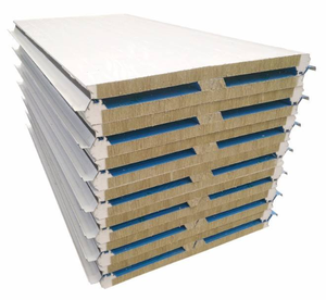 Panneaux muraux en aluminium ignifuge en métal personnalisé, panneaux sandwich en <span class=keywords><strong>laine</strong></span> <span class=keywords><strong>de</strong></span> roche pour toiture, panneaux muraux extérieurs, chambre froide, bâtiment en acier - Product Image 5