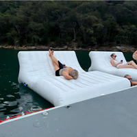 Lit de piscine gonflable de luxe en PVC sur mesure, transat flottant haut de gamme, grande capacité