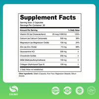 Capsules OEM ODM Marque Privée pour la Santé des Os et des Articulations – Formule Complexe Calcium Magnésium Vitamine D pour le Soutien Quotidien de la Nutrition Squelettique