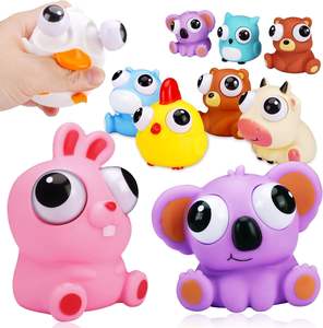 Ensemble de jouets à presser en forme <span class=keywords><strong>d</strong></span>'animaux, jouets sensoriels anti-stress pour enfants et adultes, gadgets anti-stress en silicone mignons - Product Image 1