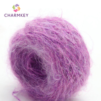 Nouveau fil de fantaisie 5.5, filage de couleur, Ratio moyen, alpaga Hair Mohair, fil brossé pour tricoter ou tissé