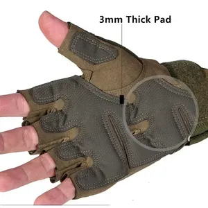 Hard Knuckle Fingerless <b>for</b> <b>Men</b>, Motorcycle, Bike, Shooting, Hunting & Paintball, Outdoor Protective Gear - Product Image 4
