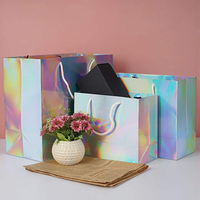 Tas Kertas Organizer Makeup Portabel Tas Kosmetik Laser Tas Kertas Hadiah Makanan Daur Ulang Tas Kertas Jam Tangan