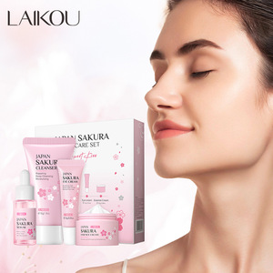 LAIKOU – ensemble de soins pour le visage <span class=keywords><strong>Sakura</strong></span>, crème nettoyante pour le visage, sérum hydratant, naturel, <span class=keywords><strong>japon</strong></span>, 4 pièces - Product Image 3