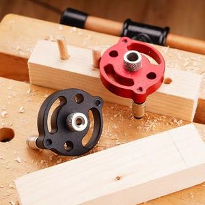 Localizador de perforación de aluminio para madera, herramienta de perforación central de un solo orificio roja, de alta precisión para carpintería mecanizada por CNC - Product Image 2