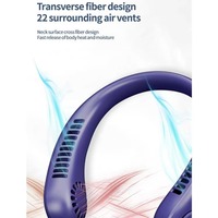 Ventilateur de cou à batterie grande capacité, mini ventilateur rechargeable par USB, mains libres, pour longues activités de plein air, fournisseur de commandes en gros