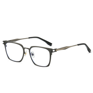 87335 Montures de lunettes optiques en métal pour hommes, rectangulaires, monture complète, protection anti-lumière bleue, origine Taizhou - Product Image 3